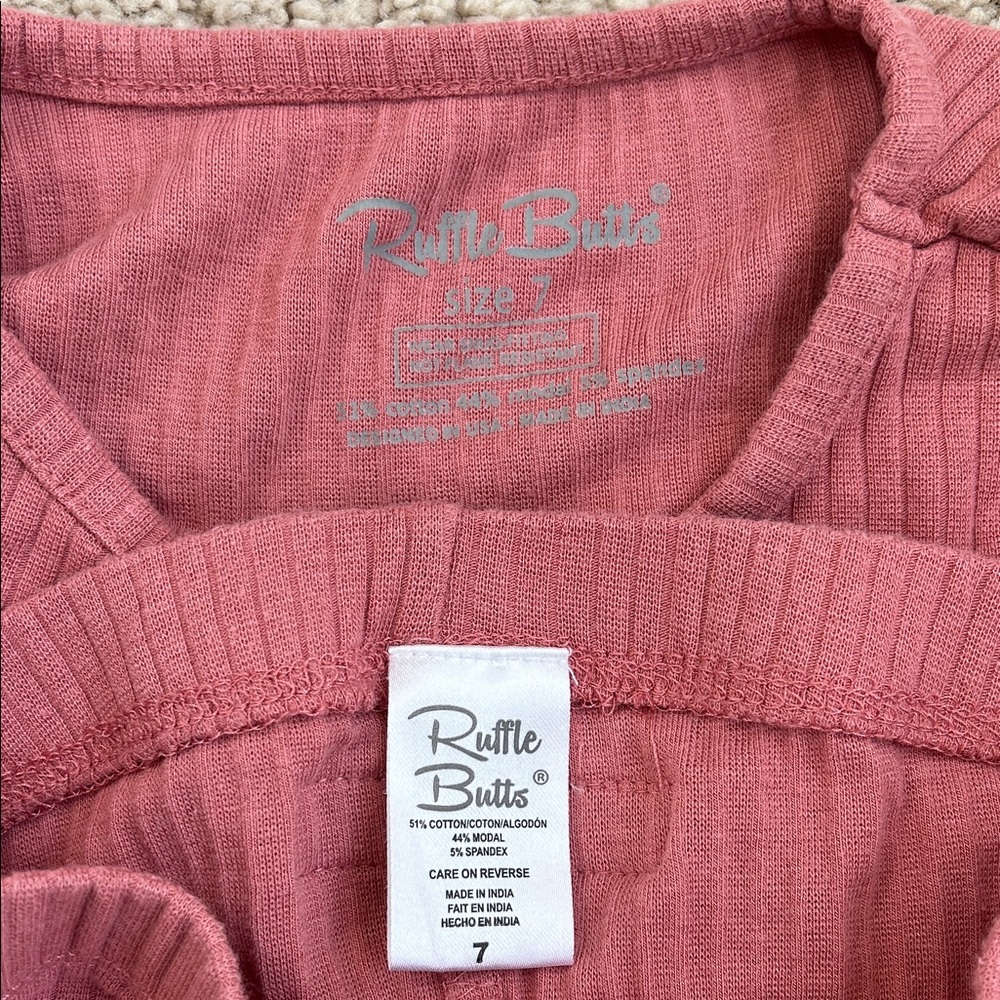 Ruffle Butts Ribbed Pajama set, 7 - Picture 3 of 3